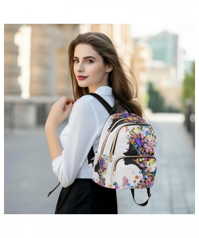 Fashion Backpack Mini Backpack Purse Casual Daily Backpack Floral Women for Travel for College Work Small $18.62 Backpacks