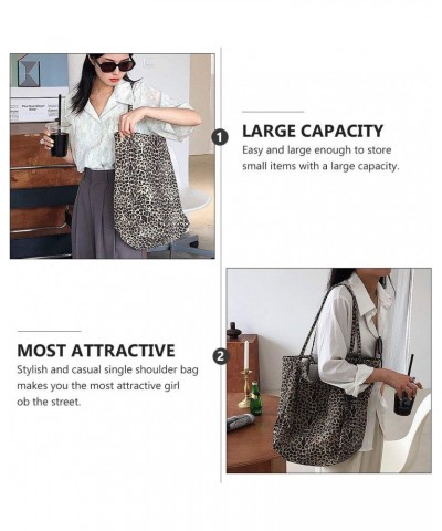 1pc Women's Shoulder Bag Leather Tote Bag Hobo Shoulder Casual Tote Bag Leather Hobo Bag Casual Work Bag Leopard Tote Bag Lar...