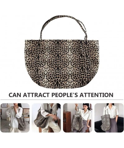 1pc Women's Shoulder Bag Leather Tote Bag Hobo Shoulder Casual Tote Bag Leather Hobo Bag Casual Work Bag Leopard Tote Bag Lar...