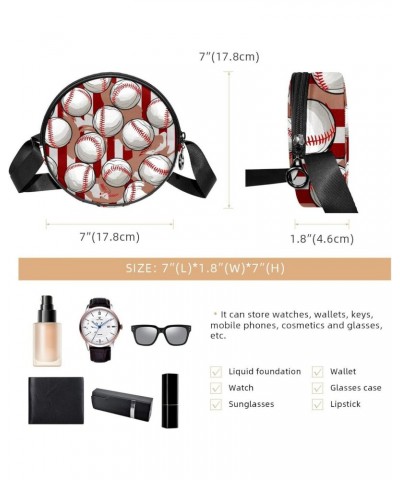 Crossbody Bags for Women,Crossbody Bag Men,Small Sling Bag,Baseball Red Stripes,Crossbody Purse $10.08 Crossbody Bags