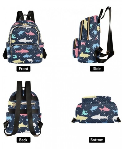 Shark Backpack Purse for Women Small Mini Women's Fashion Backpack with Zipper Weekend Bag,M Medium $14.70 Backpacks