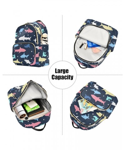 Shark Backpack Purse for Women Small Mini Women's Fashion Backpack with Zipper Weekend Bag,M Medium $14.70 Backpacks