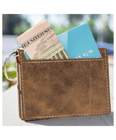 ID Holder Wallet, Killer Whale, Personalized Engraving Included (Light Brown) Rustic $15.11 Wallets