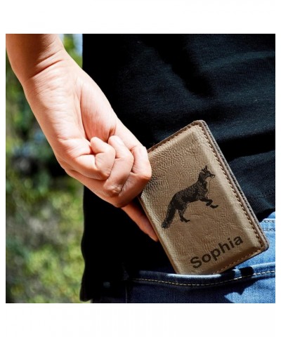 ID Holder Wallet, Killer Whale, Personalized Engraving Included (Light Brown) Rustic $15.11 Wallets