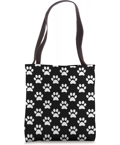 Paw Print Pattern Art Tote Bag Dog Grip For Dog Items Tote Bag $11.70 Totes