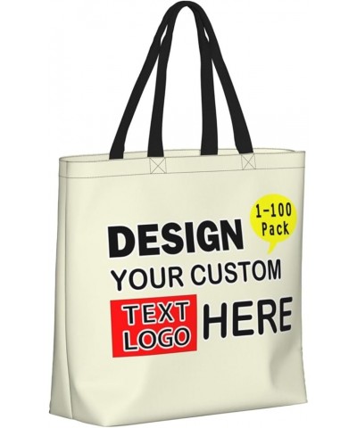 Custom Bag Custom Tote Bag Personalized Tote Bags For Women Design Your Own Bag Customized Gifts Personalized Bag Beige $10.9...