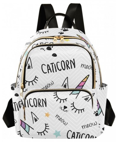 Cat Unicorn Fashion Backpack Purse for Women Multipurpose Casual Daypack with Multi Pockets & Secured Zipper Stylish Backpack...