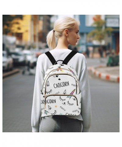 Cat Unicorn Fashion Backpack Purse for Women Multipurpose Casual Daypack with Multi Pockets & Secured Zipper Stylish Backpack...