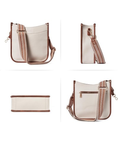 Crossbody Bags For Women Trendy Vegan Leather Purses For Women Shoulder Bag with Two Strap B4-beige With Brown $15.89 Shoulde...