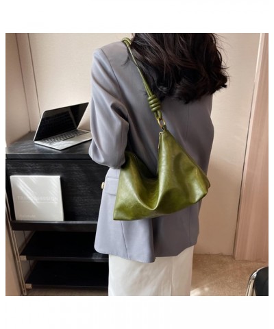 Large Capacity PU Stylish Crossbody Bag Solid Color Minimalist Messenger Bag Women Fashion Shoulder Bag Adjustable Str Green ...