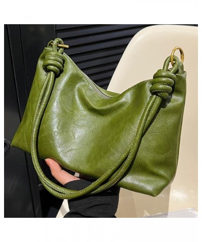 Large Capacity PU Stylish Crossbody Bag Solid Color Minimalist Messenger Bag Women Fashion Shoulder Bag Adjustable Str Green ...