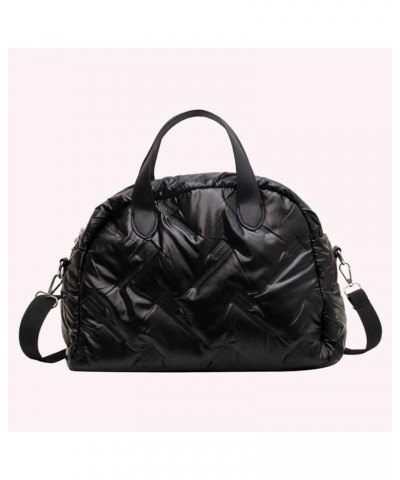 Women Lightweight Handbag Large Capacity Versatile Hobo Bag Versatile Casual Strap Adjustable Winter Shopping Bag Black $9.78...