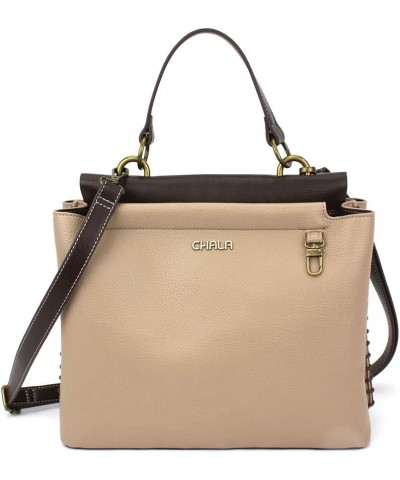 Charming Satchel with Adjustable Strap - Flamingo - Taupe $41.25 Satchels