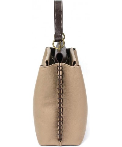 Charming Satchel with Adjustable Strap - Flamingo - Taupe $41.25 Satchels