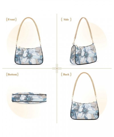 Vintage Blossoming Flowers Handbags for Women Chain Shoulder Bag with Zipper Womens Tote Satchel Bags $17.99 Satchels