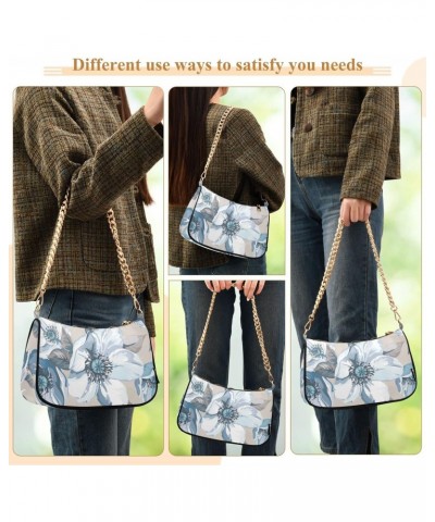 Vintage Blossoming Flowers Handbags for Women Chain Shoulder Bag with Zipper Womens Tote Satchel Bags $17.99 Satchels