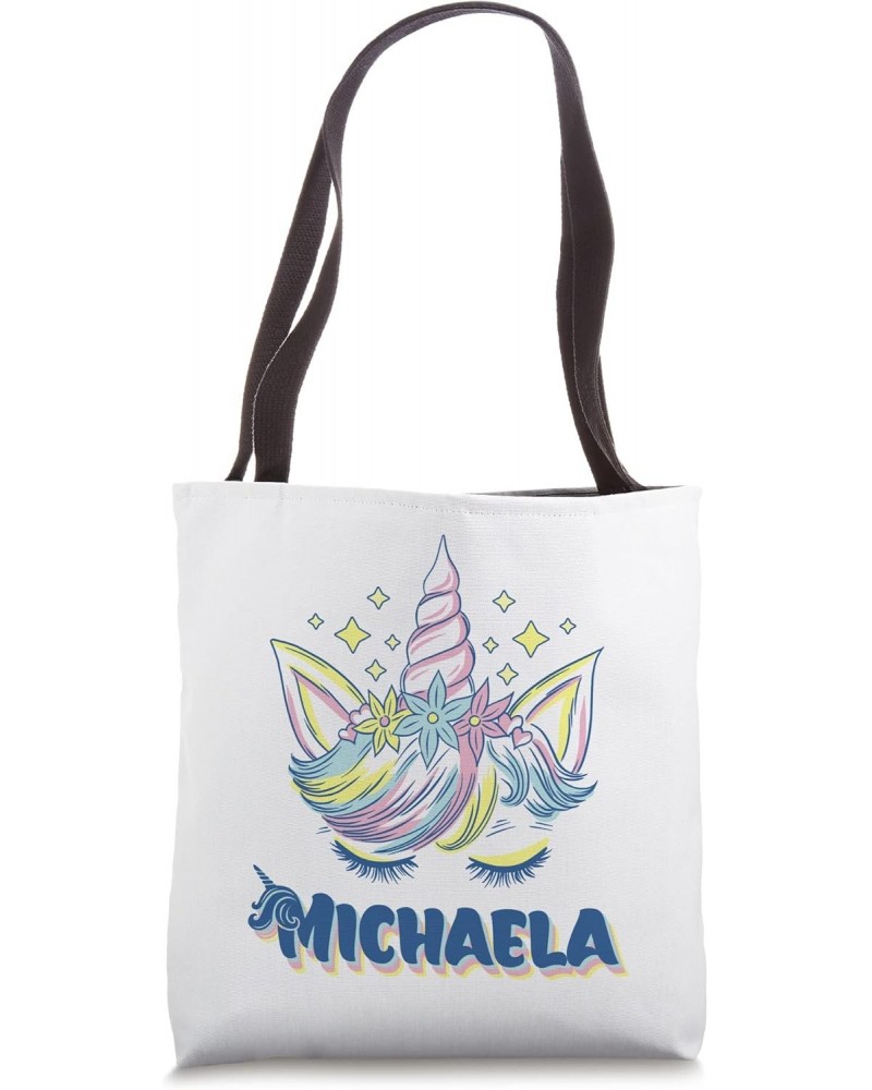 Michaela personalized custom name Rainbow Unicorn crown Tote Bag $11.28 Totes