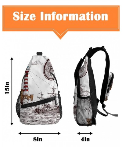 Sling Bag Crossbody Bag for Women Men Farmhouse Eucalyptus Leaves and Red Mushroom Waterproof Hiking Backpack Lightweight Che...