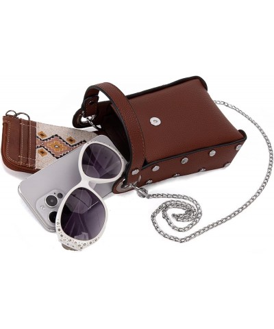 Small Crossbody Cell Phone Purses for Women CellPhone Wallet Bags with Chain Strap A-brown $12.38 Crossbody Bags