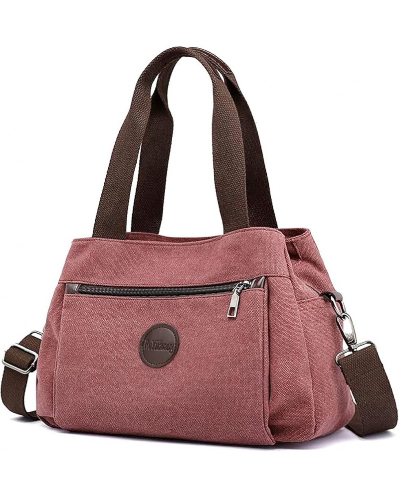 Fashion Women Handbag Ladies Canvas Shoulder Bag Women Bag MessengerBag Red $29.52 Shoulder Bags