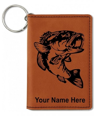 ID Holder Wallet, Bass Fish, Personalized Engraving Included (Light Brown) Dark Brown $14.83 Wallets