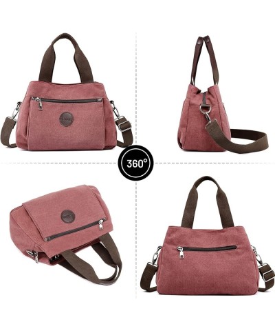 Fashion Women Handbag Ladies Canvas Shoulder Bag Women Bag MessengerBag Red $29.52 Shoulder Bags