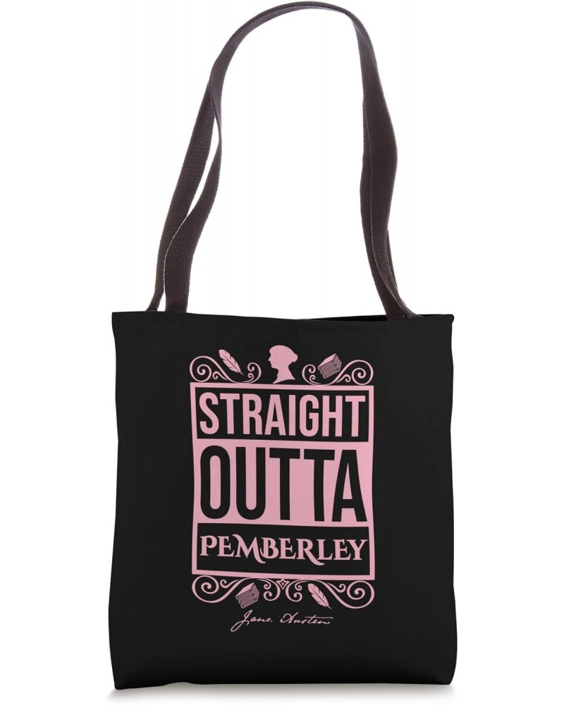 Quote Pride and Prejudice Pink Tote Bag $13.77 Totes