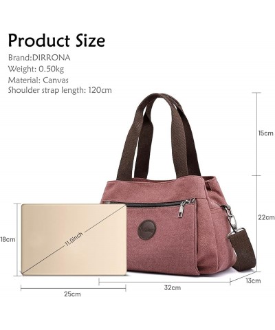 Fashion Women Handbag Ladies Canvas Shoulder Bag Women Bag MessengerBag Red $29.52 Shoulder Bags