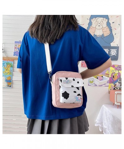 Kawaii Bag Cute Cow Bag Kawaii Cow Canvas Bag Shopping Japanese Forest Bag Purple $10.00 Shoulder Bags