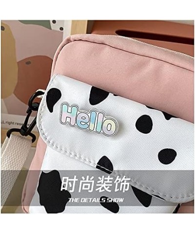 Kawaii Bag Cute Cow Bag Kawaii Cow Canvas Bag Shopping Japanese Forest Bag Purple $10.00 Shoulder Bags