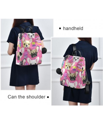 Backpack Purse for Women Fashion Travel Anti-theft Cartoon Dog Print Daypack Casual Shoulder Bag Medium Size $22.65 Backpacks