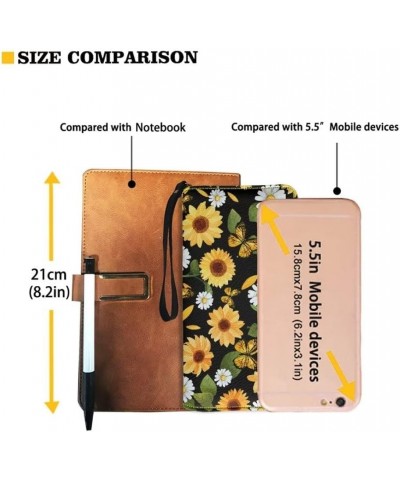 Fashion Wallet For Women Wristlet Daisy Mushroom Animals Print Pu Leather Purse Casual Portable Zipper Long Wallet Tote Bag F...