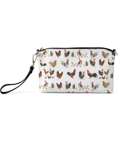 Women Small Crossbody Wallet, Purse PU Leather Satchel Shoulder Bag for Travel, Purse for Lady Cross Body Handbag 3d Rooster ...