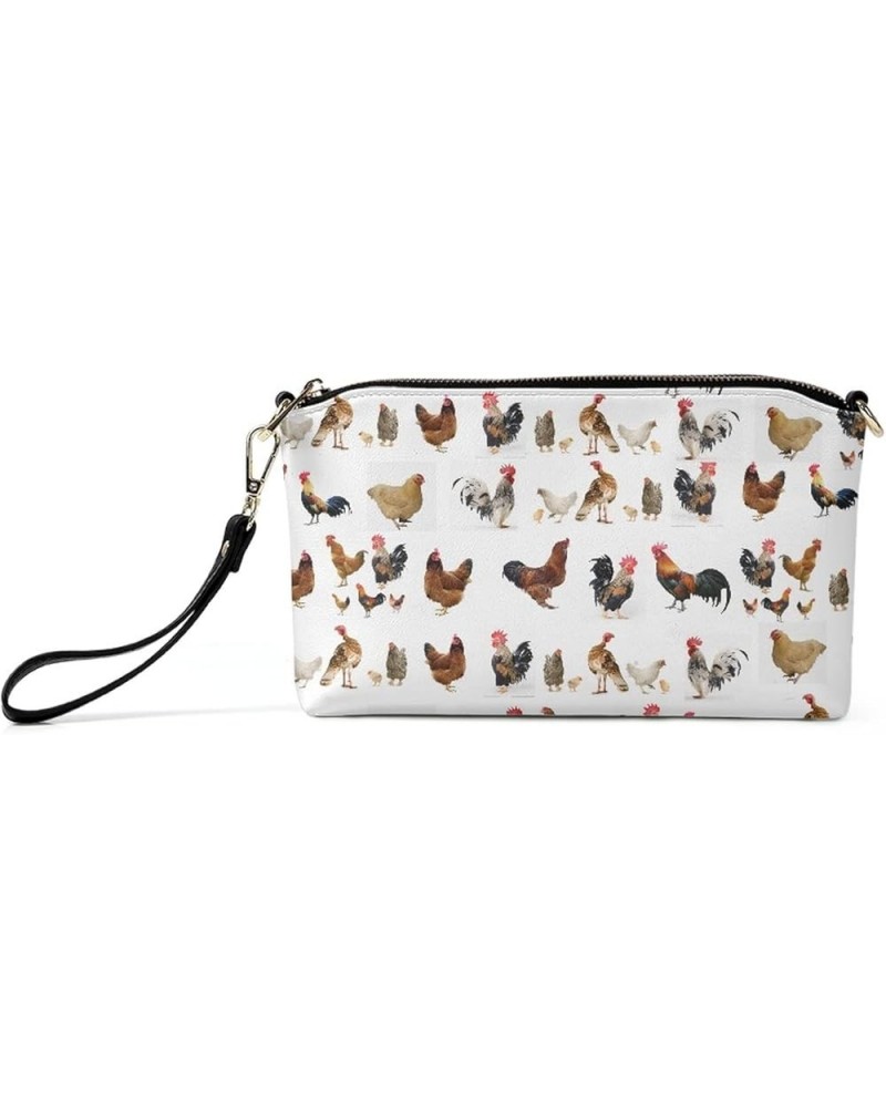 Women Small Crossbody Wallet, Purse PU Leather Satchel Shoulder Bag for Travel, Purse for Lady Cross Body Handbag 3d Rooster ...