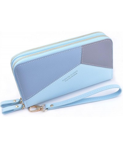 Double Zipper Women`s Wallets Handbags Color Pink Blue $17.64 Wallets