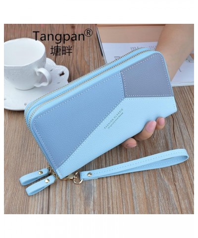 Double Zipper Women`s Wallets Handbags Color Pink Blue $17.64 Wallets