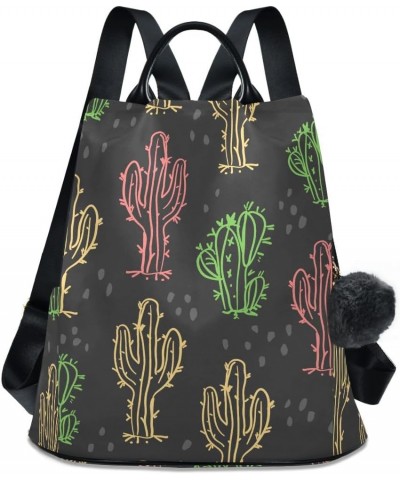 Backpack Purse for Women Fashion Travel Anti-theft Cactuses Succulents Daypack Casual Shoulder Bag Medium Size $20.52 Backpacks