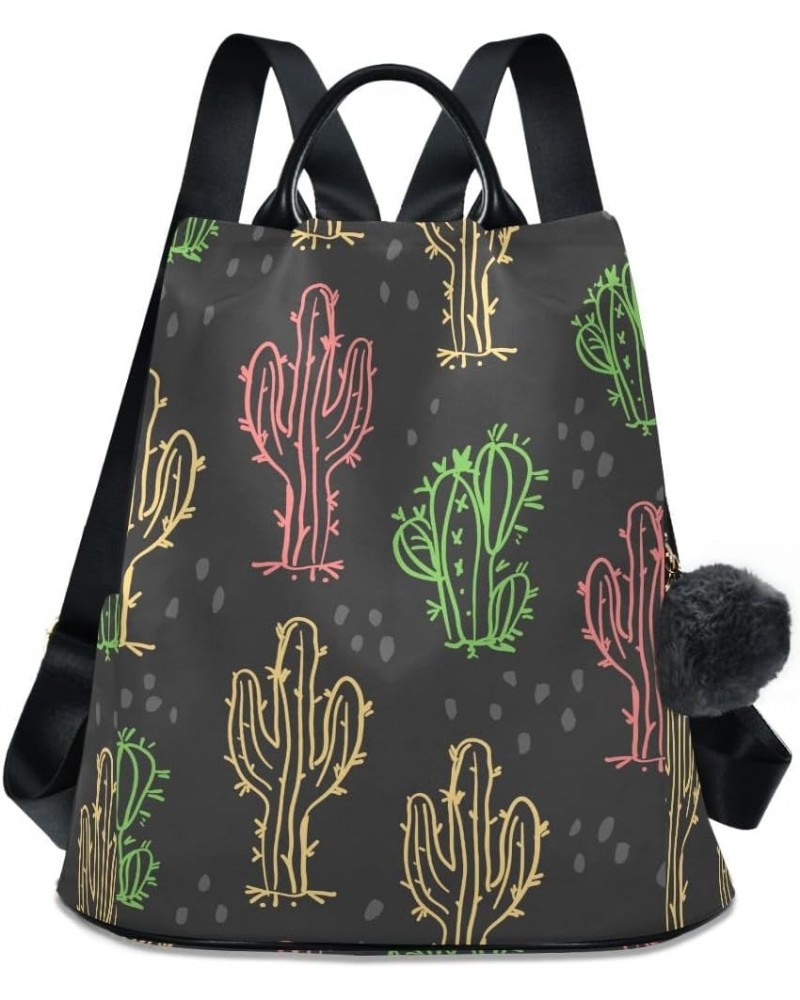 Backpack Purse for Women Fashion Travel Anti-theft Cactuses Succulents Daypack Casual Shoulder Bag Medium Size $20.52 Backpacks