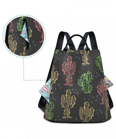 Backpack Purse for Women Fashion Travel Anti-theft Cactuses Succulents Daypack Casual Shoulder Bag Medium Size $20.52 Backpacks