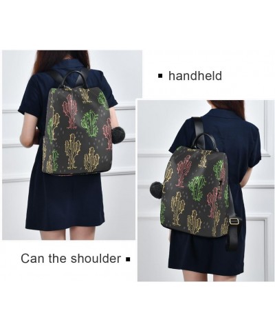 Backpack Purse for Women Fashion Travel Anti-theft Cactuses Succulents Daypack Casual Shoulder Bag Medium Size $20.52 Backpacks