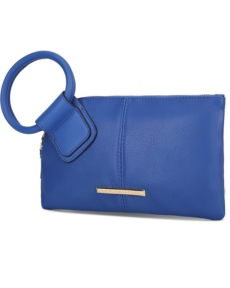 Wristlet Clutch Wallet for Women's, Small Purse Luna Royal Blue $16.82 Wristlets