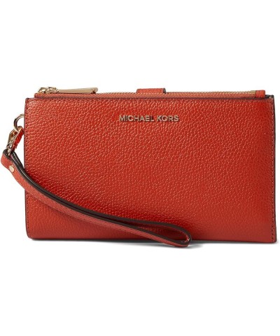 Adele Double-Zip Wristlet 7+ Deep Orange $46.61 Wallets