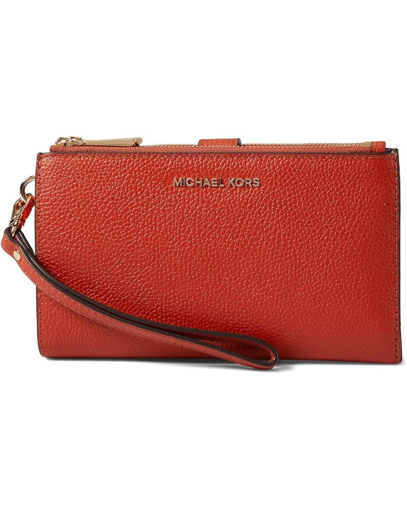 Adele Double-Zip Wristlet 7+ Deep Orange $46.61 Wallets