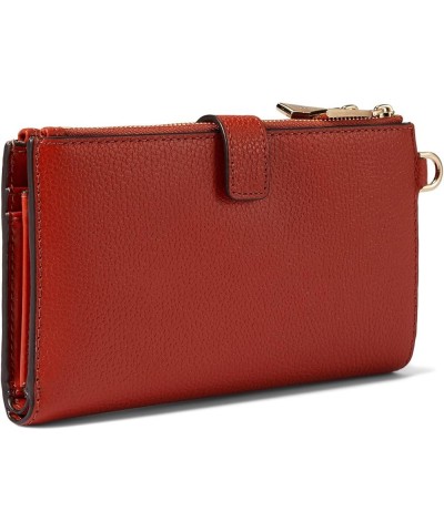 Adele Double-Zip Wristlet 7+ Deep Orange $46.61 Wallets