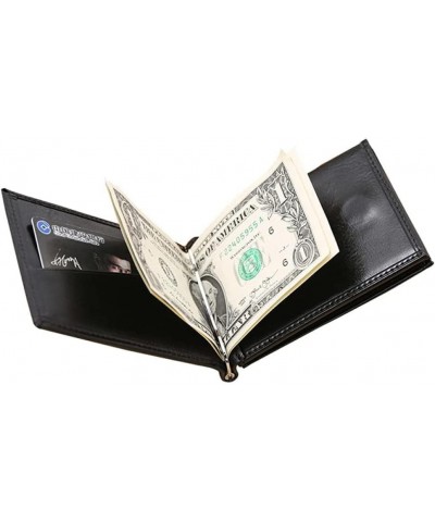 Man Money Clip Wallet with Metal clamp Magnet hasp Card Slots Slim Leather Purse for Men (Color : Brown) Black $33.19 Wallets