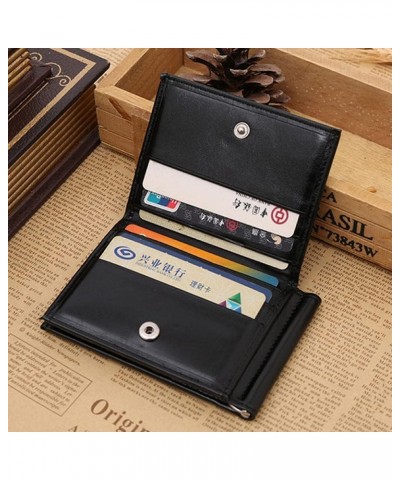 Man Money Clip Wallet with Metal clamp Magnet hasp Card Slots Slim Leather Purse for Men (Color : Brown) Black $33.19 Wallets