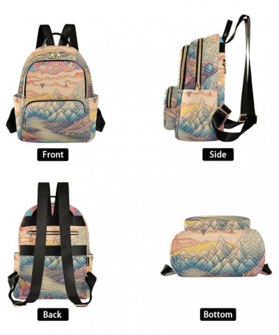 Medium Fashion Backpack for Women Fantasy Landscape Print Ladies Travel Daypack Aesthetic Shoulder Bag 10.2×5.1×12.5 IN $21.2...