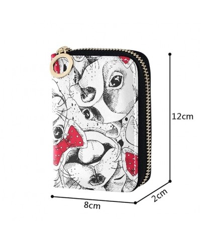 Corgi Dogs Credit Card Coin wallet, RFID Blocking Compact Women Leather Card Holder, Key Change Organizer, Zipper Purse Clutc...