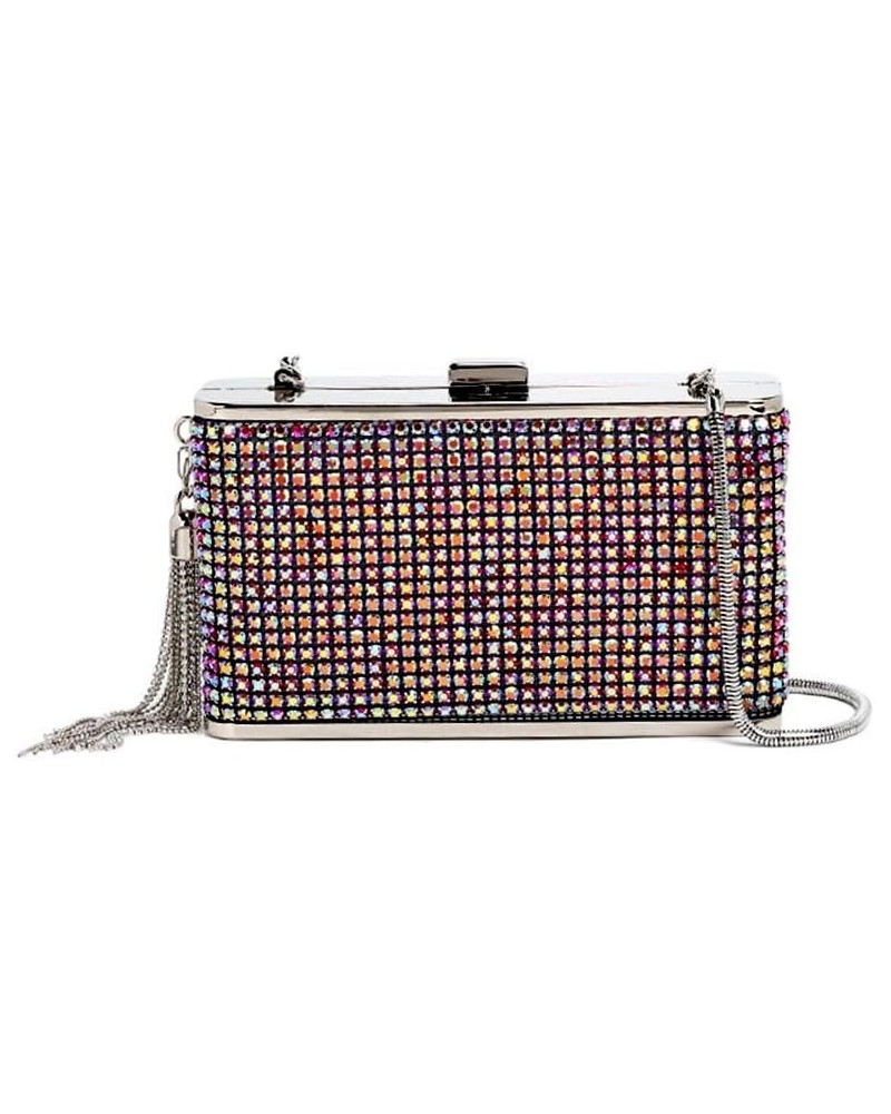 Women Wristlets Rhinestone Evening Clutch Bags Fashion Purse Wedding Party Prom Handbags Purple Ab 2 $8.66 Evening Bags