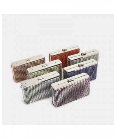 Women Wristlets Rhinestone Evening Clutch Bags Fashion Purse Wedding Party Prom Handbags Purple Ab 2 $8.66 Evening Bags